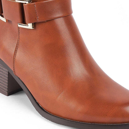 Geneve Camel Women's Classic Ankle-length Boots Tresmode
