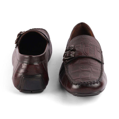 Gioia Brown Men's Premium Double Monk Shoes Tresmode