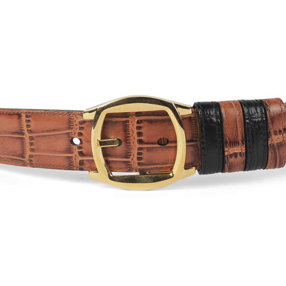 Tresmode Glam Tan Men's Leather Belt