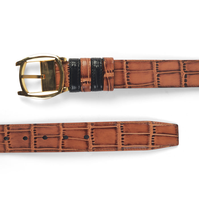 Tresmode Glam Tan Men's Leather Belt
