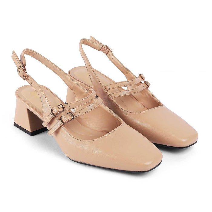 Glampart Beige Women's Premium Pumps Tresmode