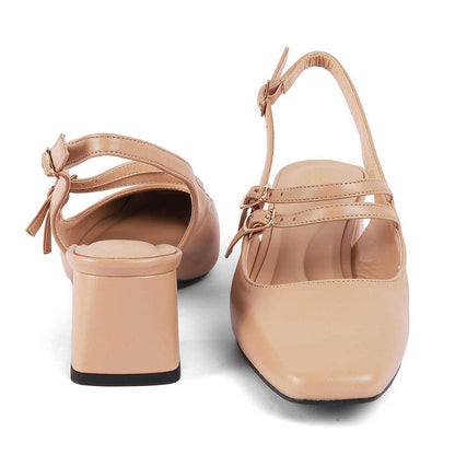 Glampart Beige Women's Sophisticated Pumps Tresmode