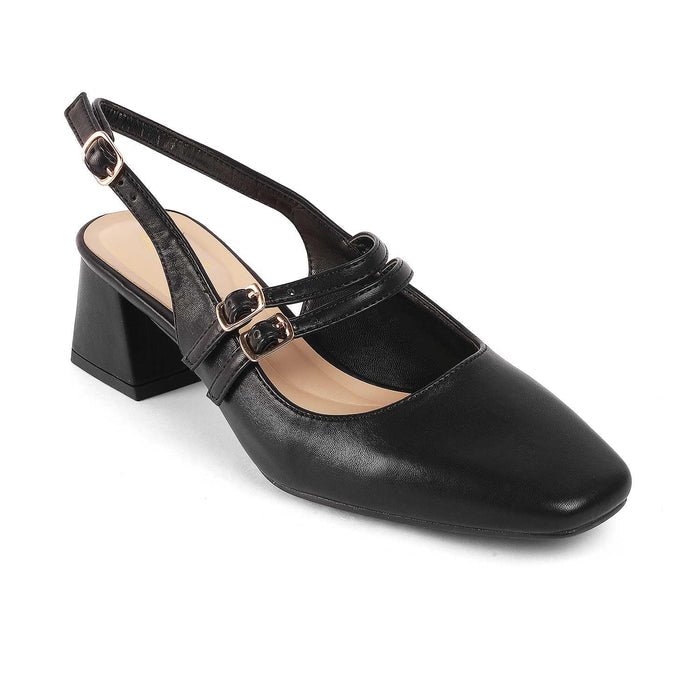 Glampart Black Women's TPR Sole Pumps Tresmode
