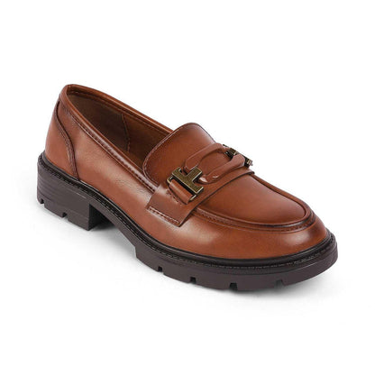 Gstaad Camel Women's 2-inch Chunky Sole Loafers Tresmode