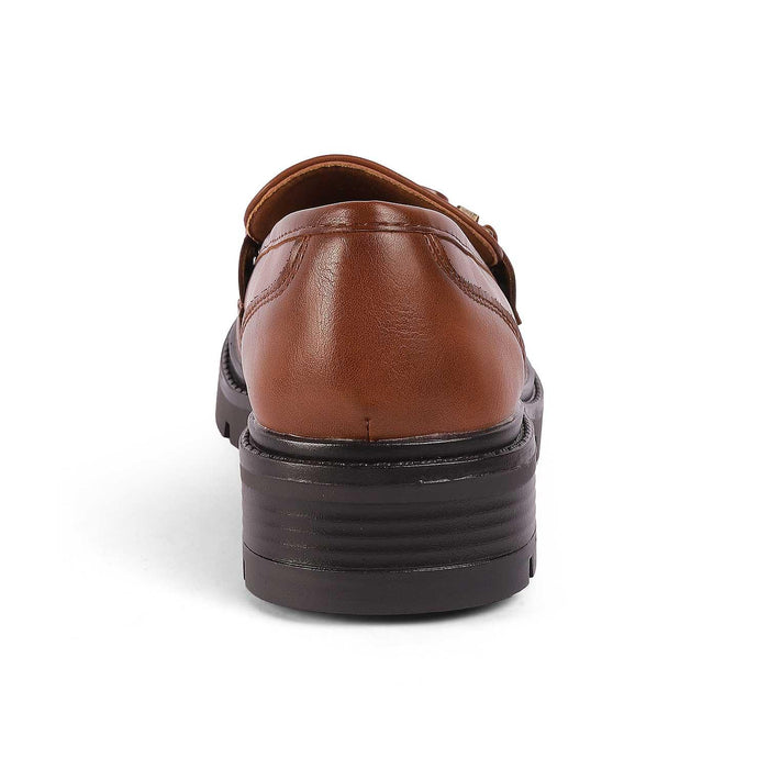Gstaad Camel Women's Round Shape Loafers Tresmode