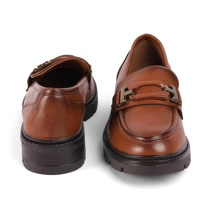 Gstaad Camel Women's Versatile Chunky Sole Loafers Tresmode