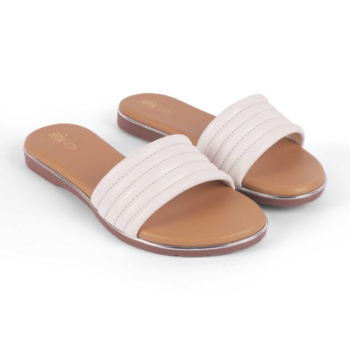 Hars White Women's Round Shape Flats Tresmode