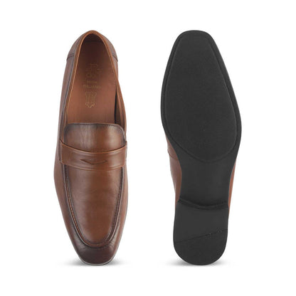Men's Stylish Leather Penny Loafers Tresmode