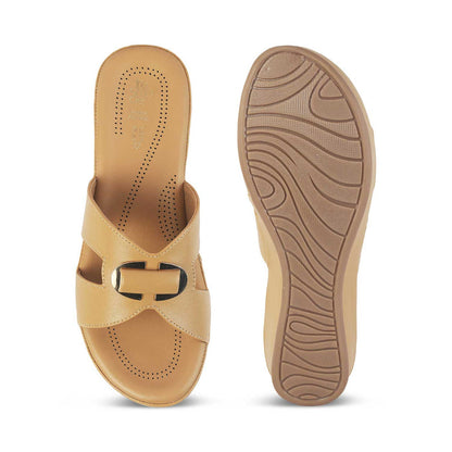 Tresmode Helsinki Beige Women's Casual Platform Wedges