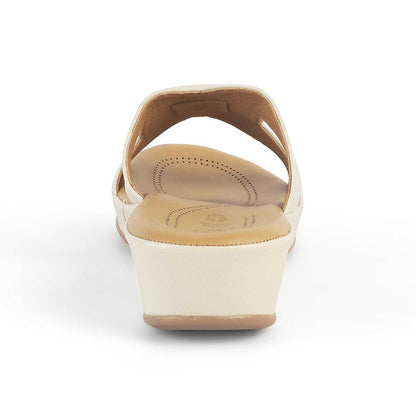Women's Cream Platform Flats Tresmode