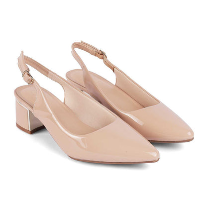 Jane Beige Women's TPR Sole Pumps Tresmode