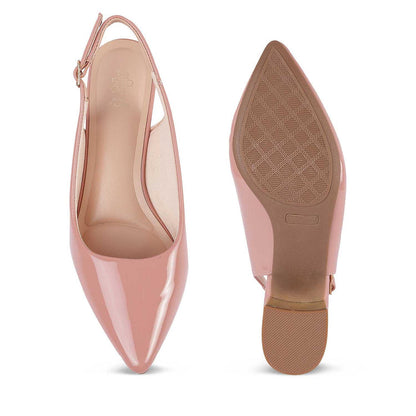 Jane Pink Women's Stylish Block Heel Pumps Tresmode