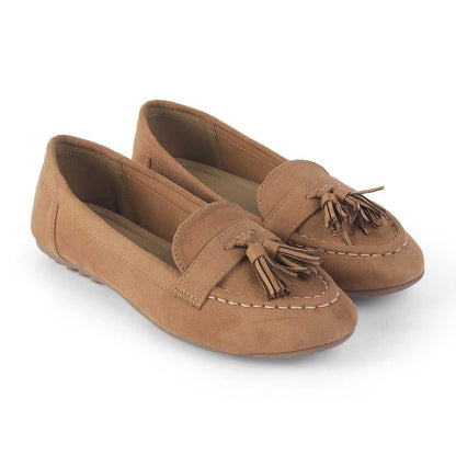 Tresmode Jonum Camel Women's Dress Tassel Loafers