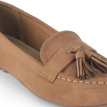Tresmode Jonum Camel Women's Dress Tassel Loafers