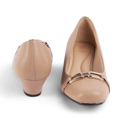 Jovin Khaki Women's Vegan-Friendly Pumps Tresmode