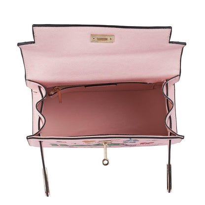 Tresmode Pink Women's Handbag With Two Compartments
