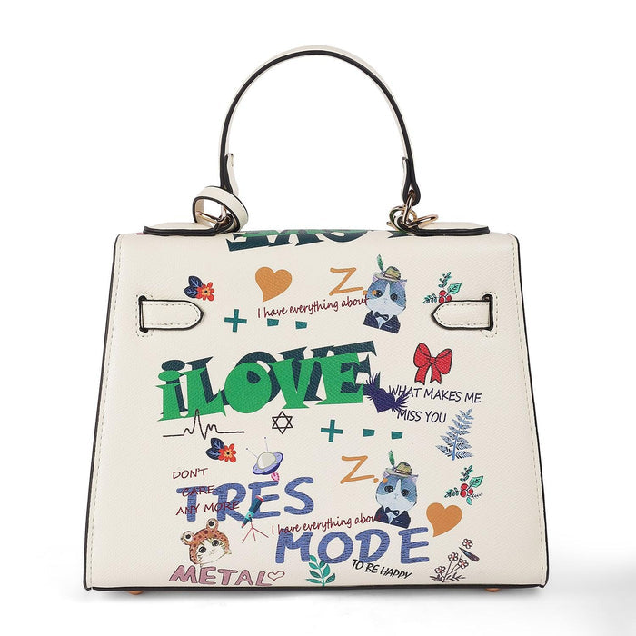 Tresmode White Women's Vegan-Friendly Leather Handbag