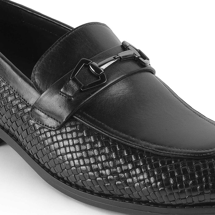 Julio Black Men's Formal Leather Loafers Tresmode
