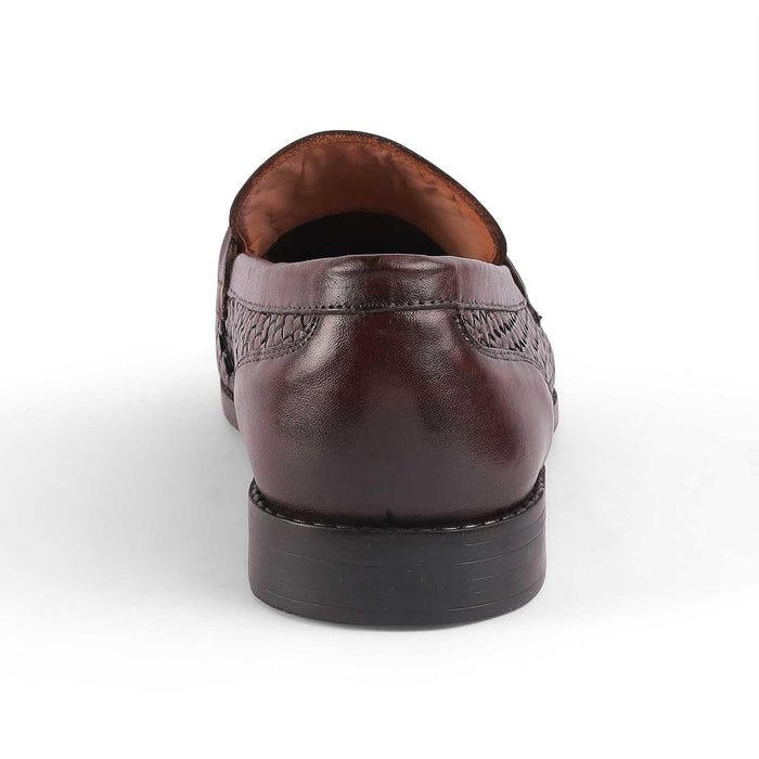 Julio Brown Men's Round Shape Loafers Tresmode