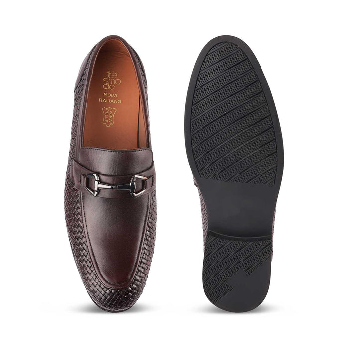 Julio Brown Men's Modern Leather Loafers Tresmode