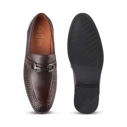 Julio Brown Men's Modern Leather Loafers Tresmode