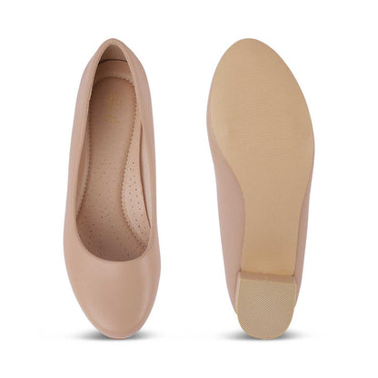 Koko Beige Women's Comfortable Pumps Tresmode
