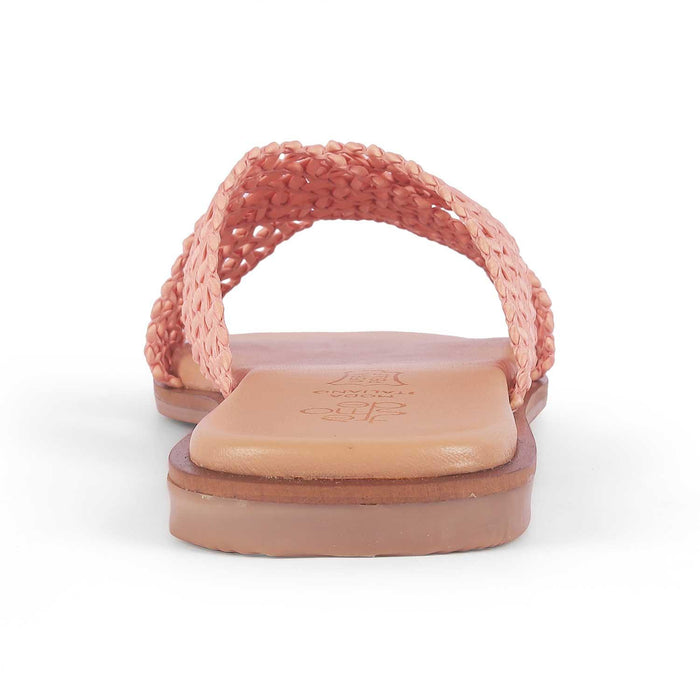 Lace Pink Women's TPR Sole Flats Tresmode