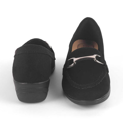 Lucia Black Women's Versatile Wedge Loafers Tresmode