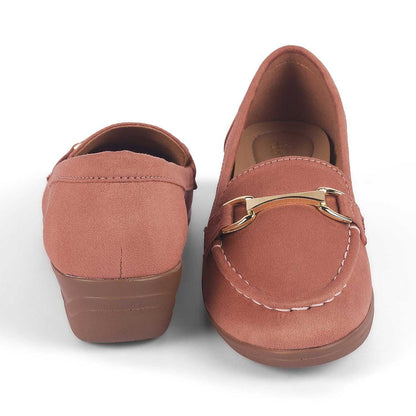 Lucia Pink Women's Versatile Wedge Loafers Tresmode