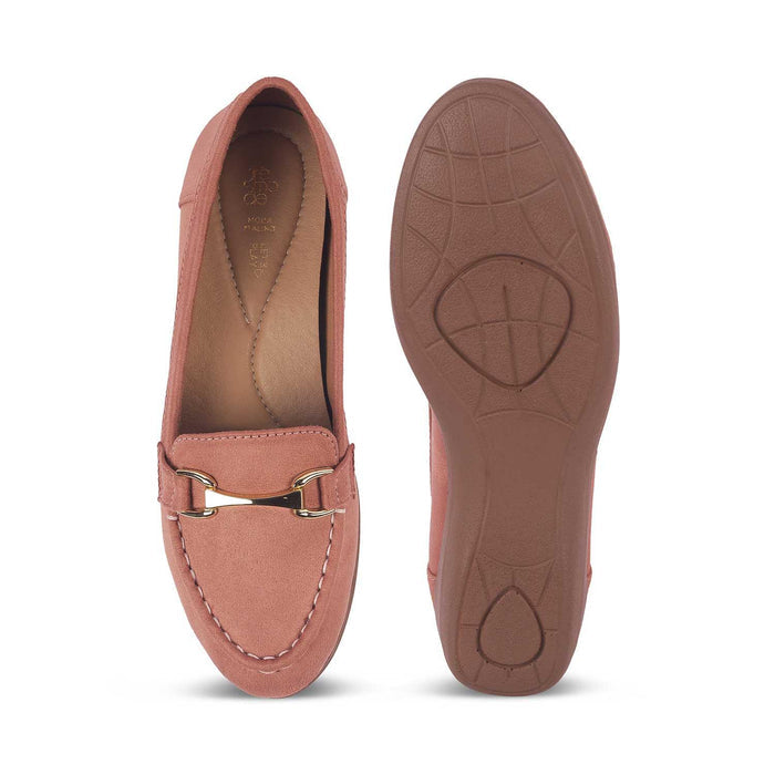 Lucia Pink Women's Go-to Wedge Loafers Tresmode