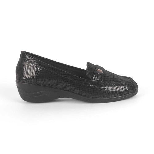 Marcoval Black Women's Wedge Loafers Tresmode