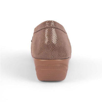 Marcoval Brown Women's Vegan-Friendly Wedge Loafers Tresmode