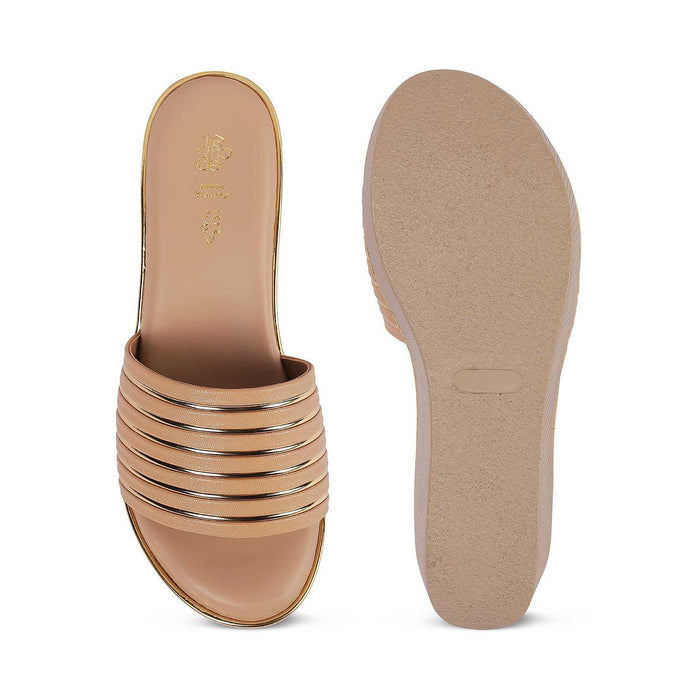 Mestr Beige Women's Classic Wedges Tresmode