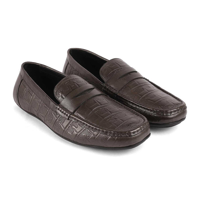 Miland Grey Men's Daily Wear Loafer Shoes Tresmode