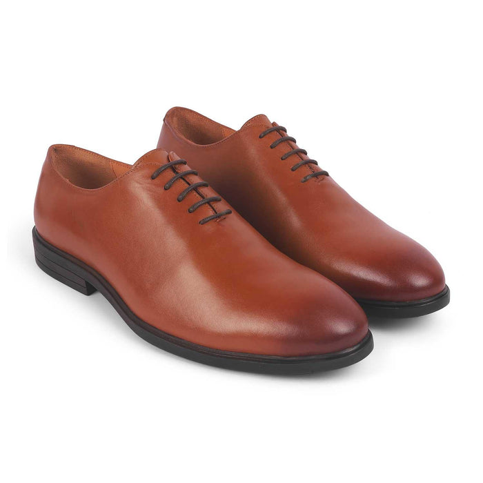 Monford Tan Men's Almond Shape Lace Ups Tresmode