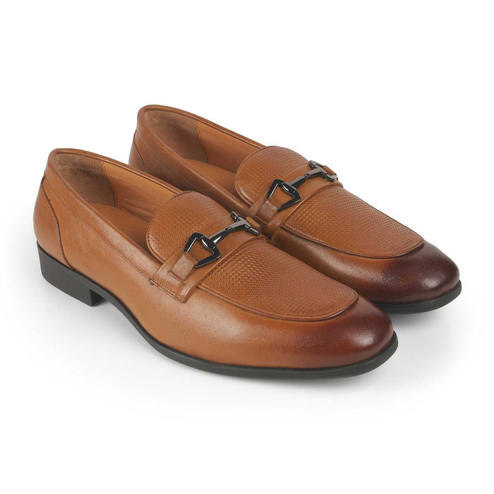Men's Almond Leather Loafers Tresmode