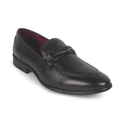 Morko Black Men's Almond Shape Leather Loafers Tresmode