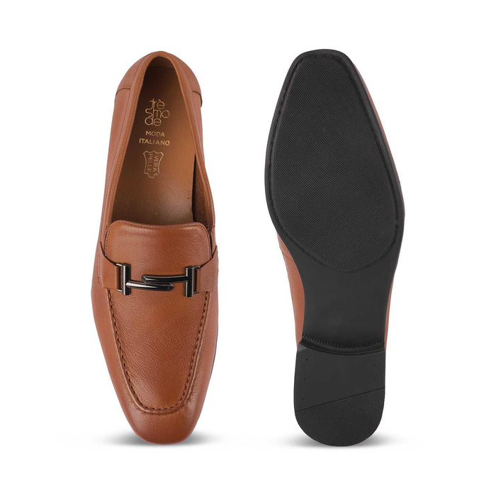 Nelson Tan Men's Trendiest Leather Loafers Tresmode