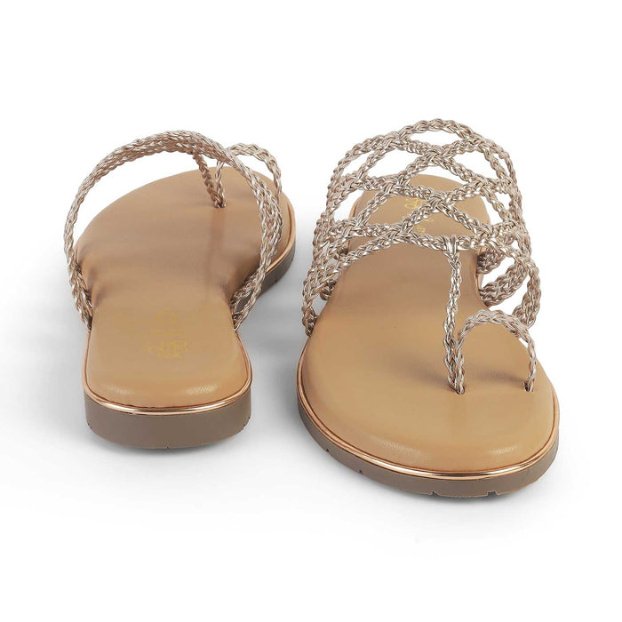 Tresmode Nevis Gold Women's Casual Flats