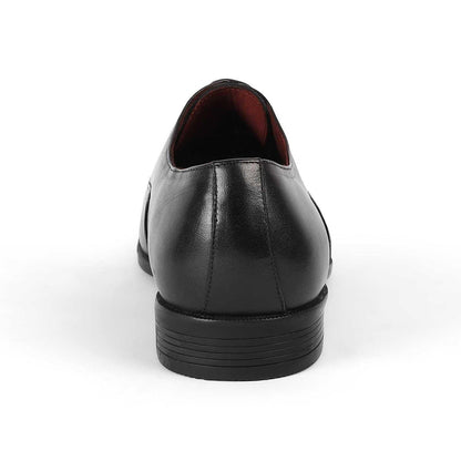 Niolet Black Men's Almond Shape Leather Lace Ups Tresmode