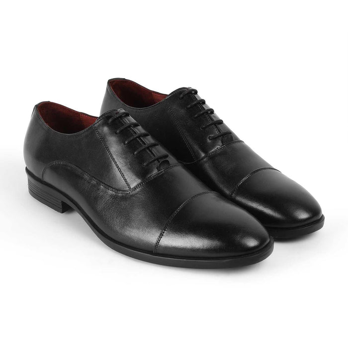Niolet Black Men's TPR Sole Leather Lace Ups Tresmode