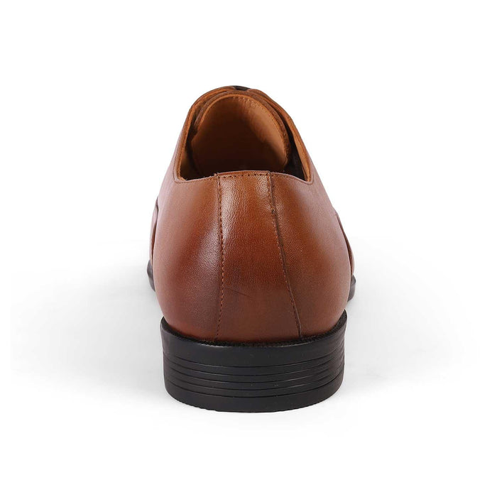 Niolet Tan Men's Almond Shape Leather Lace Ups Tresmode