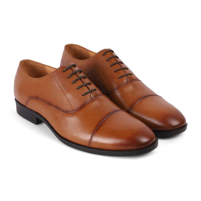 Niolet Tan Men's TPR Sole Leather Lace Ups Tresmode