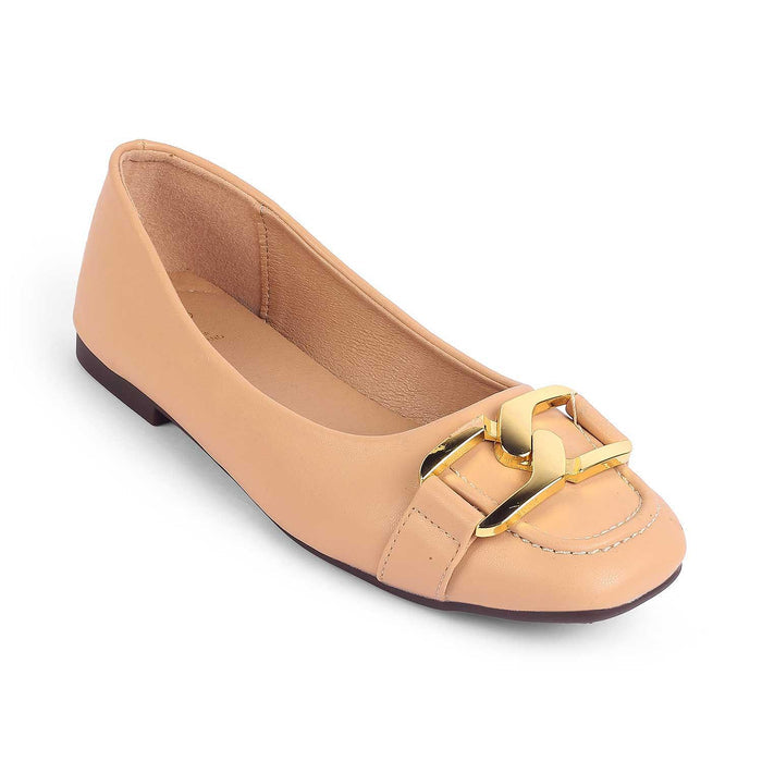 Pici Nude Women's Square Shape Ballerinas Tresmode