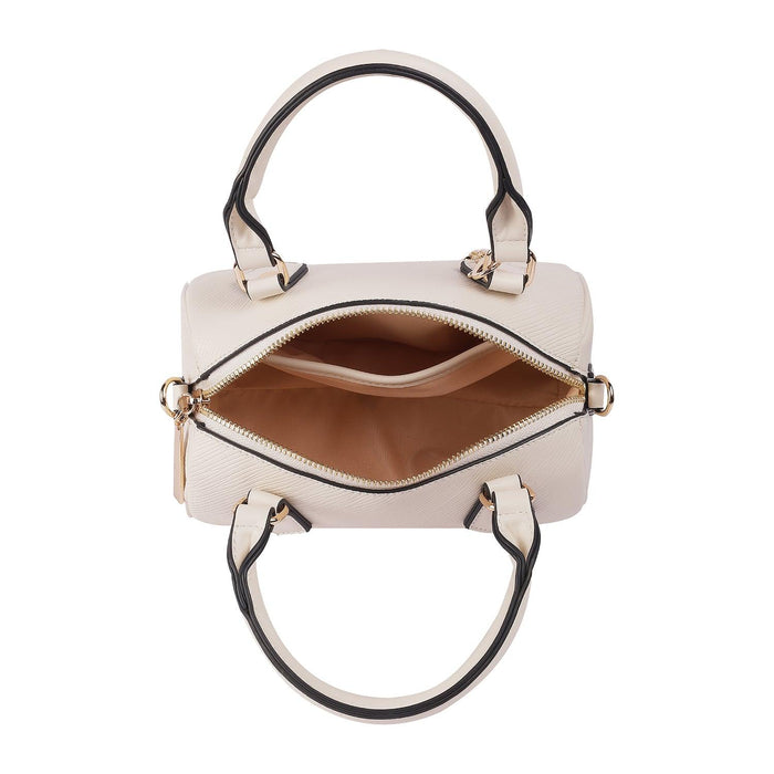 Tresmode White Women's Oval Shape Sling Bag With A Detachable Strap