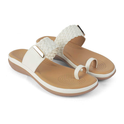 Tresmode Rauma White Women's Casual Platform Flats