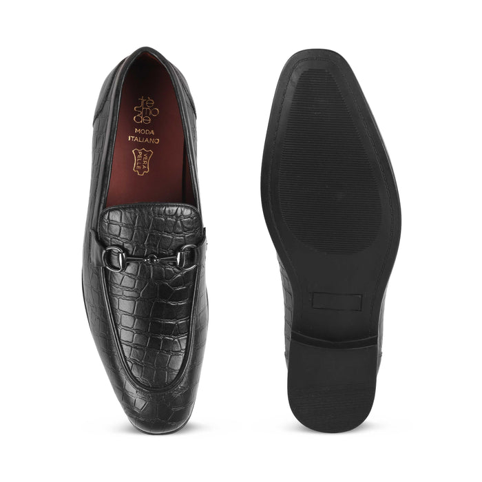 Reden Black Men's Sophisticated Leather Loafers Tresmode