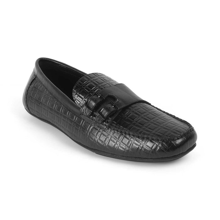 Robert Black Men's Square Shape Double Monk Shoes Tresmode