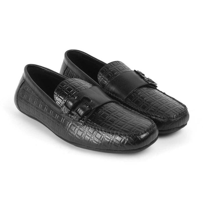 Robert Black Men's Comfortable Double Monk Shoes Tresmode