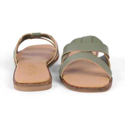 Roja Green Women's TPR Sole Flats Tresmode